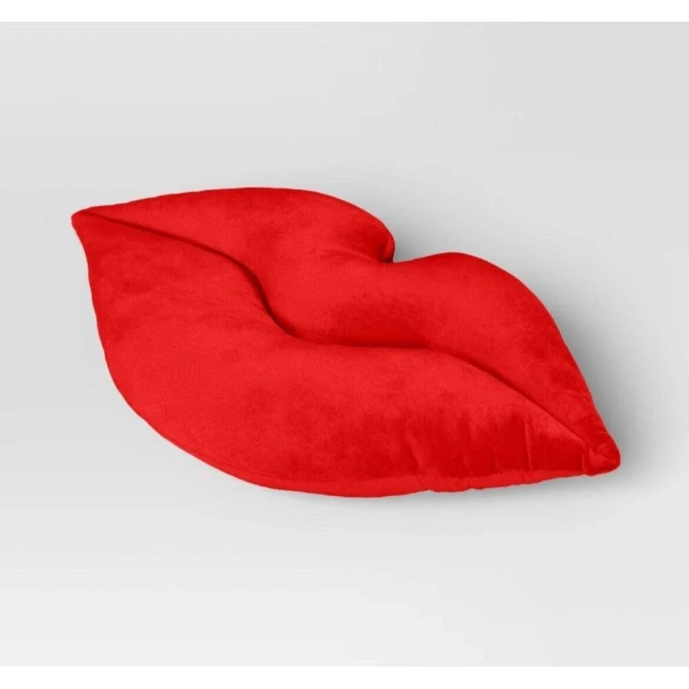 Red Lips Forever Throw Pillow Velvet Novelty Shape Valentine Target